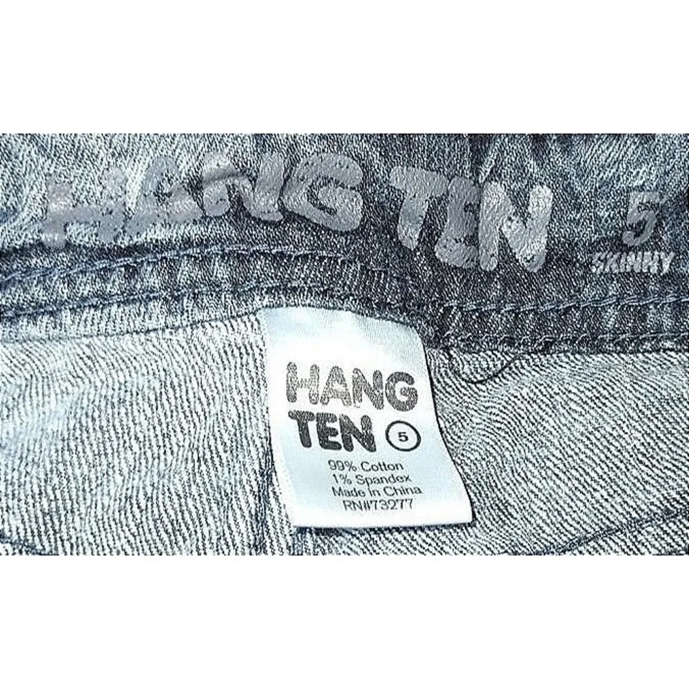 Punk Rock Hang Ten Skinny Jeans Womens‎ Size 5 Blue Acid Wash Studded